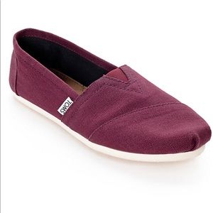 Burgundy Toms Classic Canvas Alpargatas 8